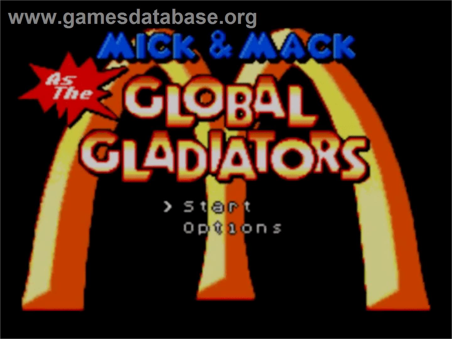 Mick & Mack as the Global Gladiators - Sega Master System - Artwork - Title Screen
