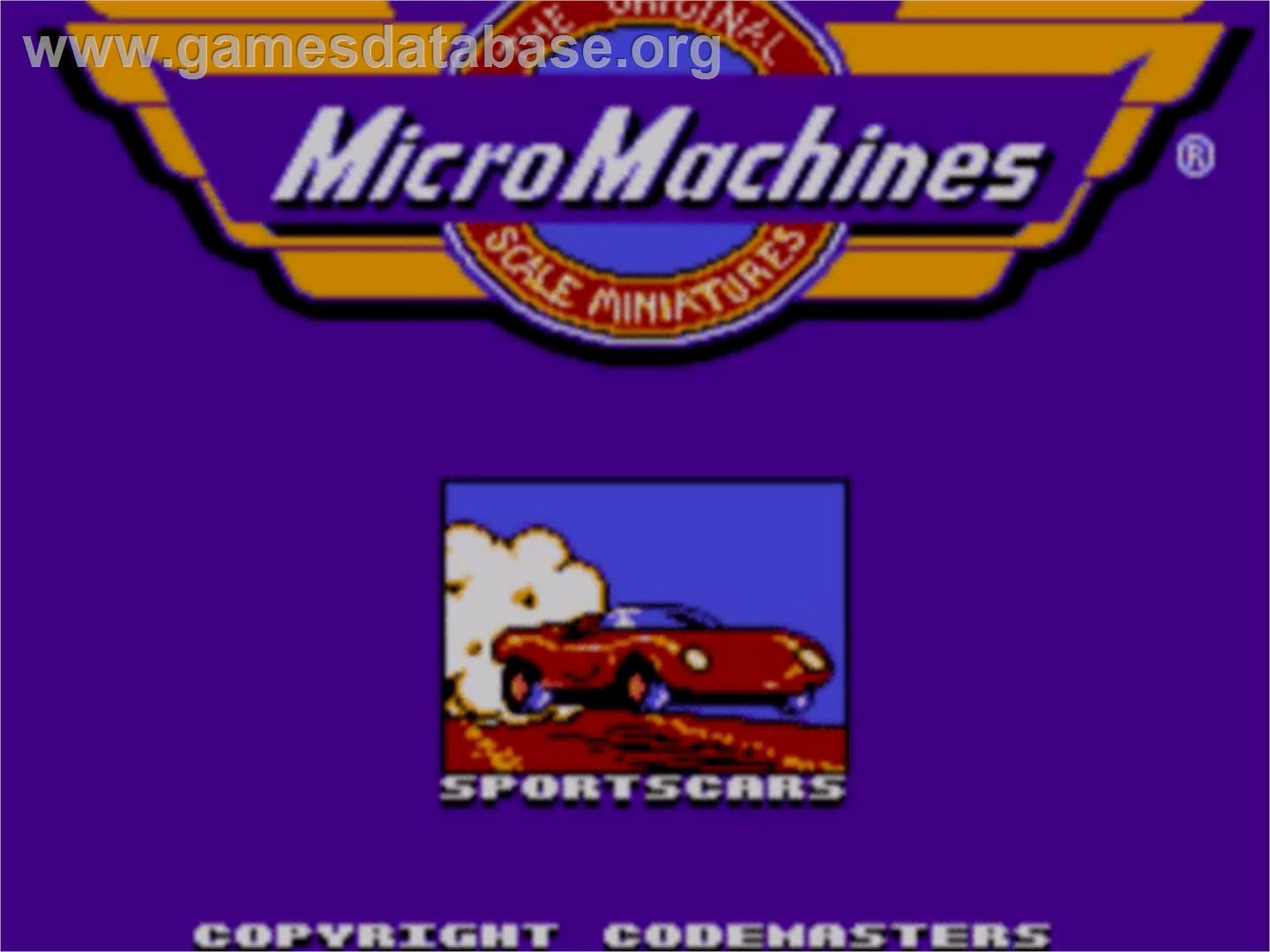 Micro Machines - Sega Master System - Artwork - Title Screen