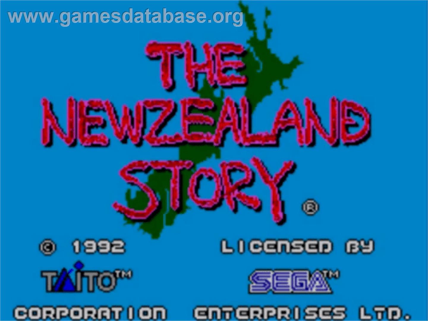 New Zealand Story, The - Sega Master System - Artwork - Title Screen