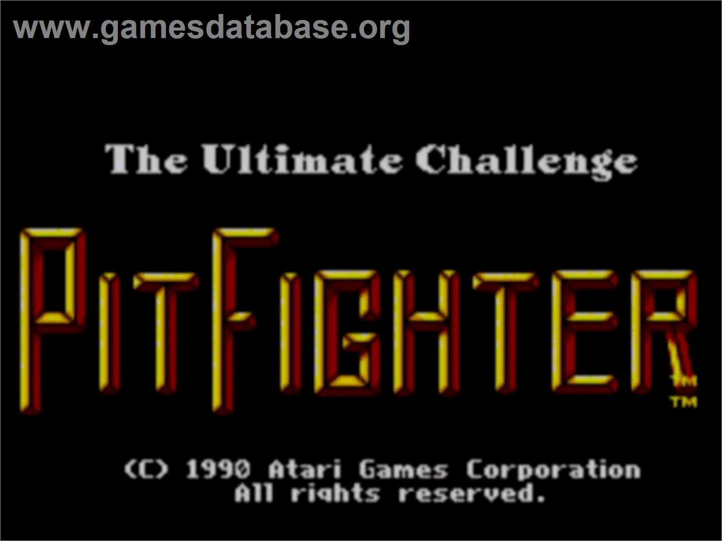 Pit-fighter - Sega Master System - Artwork - Title Screen