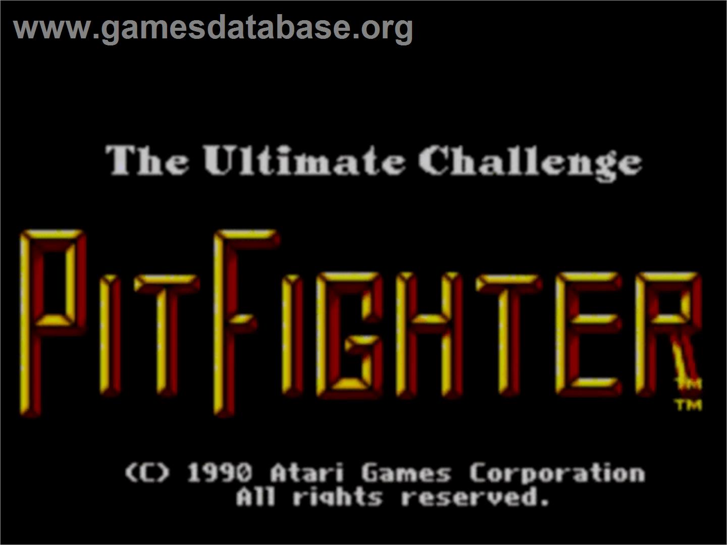 Pit Fighter - Sega Master System - Artwork - Title Screen