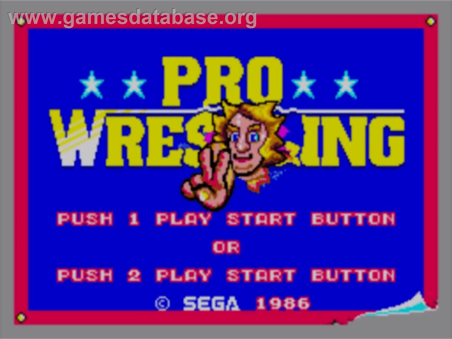Pro Wrestling - Sega Master System - Artwork - Title Screen