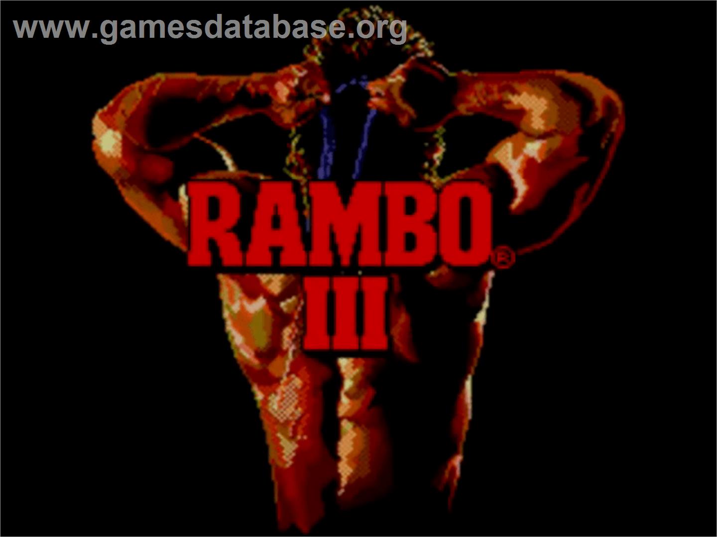 Rambo 3 - Sega Master System - Artwork - Title Screen