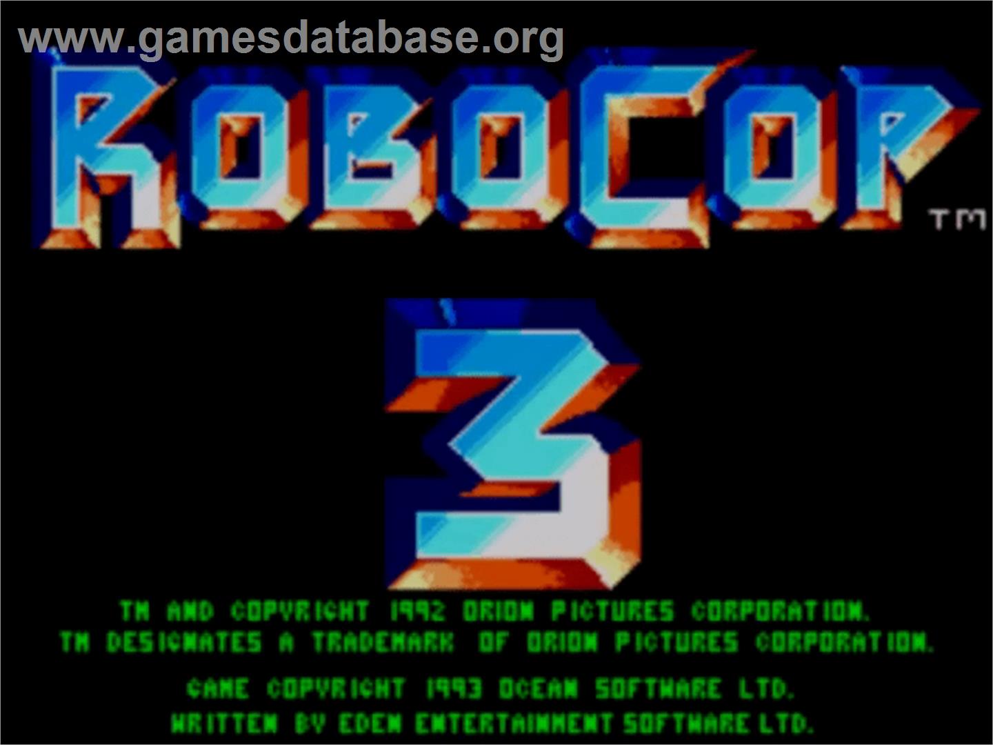 Robocop 3 - Sega Master System - Artwork - Title Screen