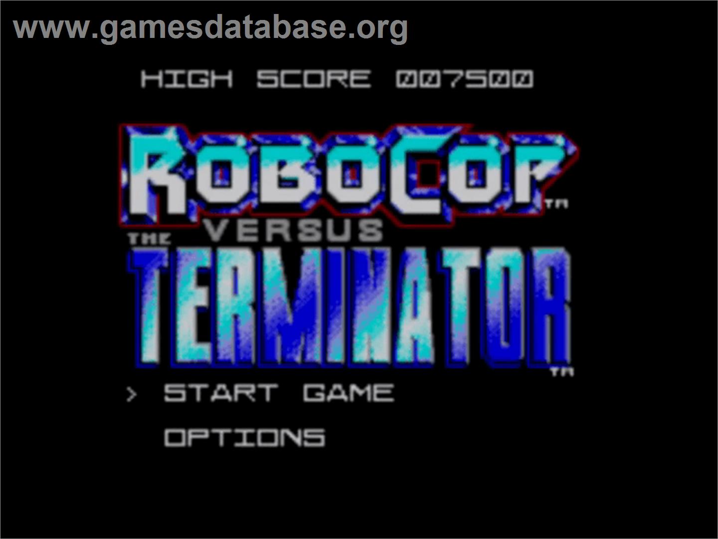 Robocop Versus The Terminator - Sega Master System - Artwork - Title Screen