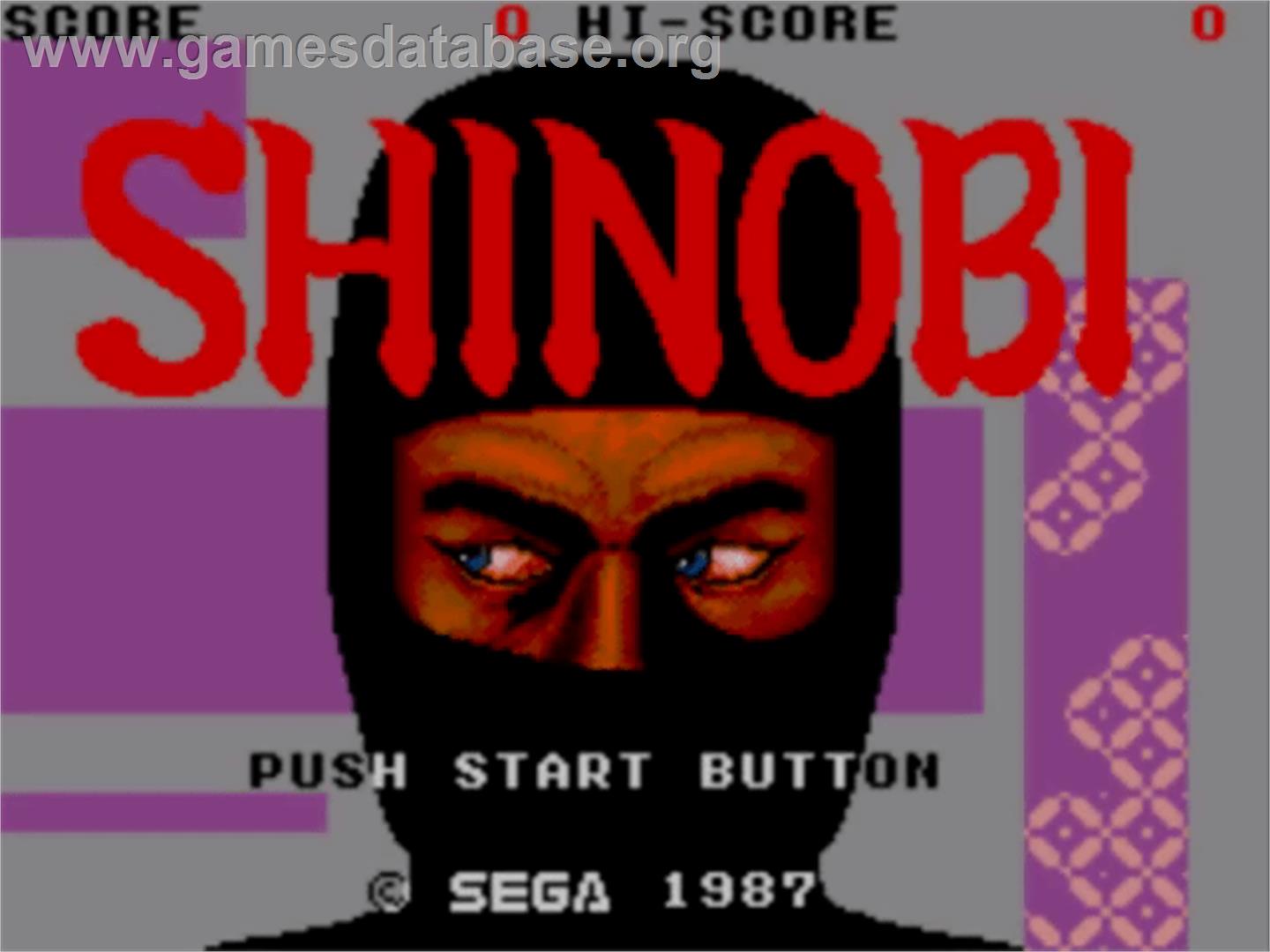 Shinobi - Sega Master System - Artwork - Title Screen