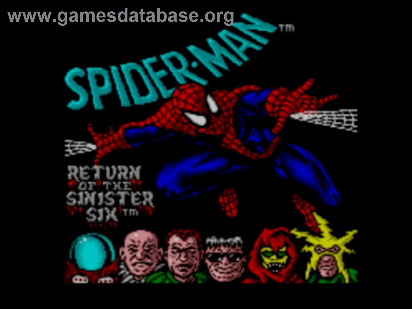 Spider-Man: Return of the Sinister Six - Sega Master System - Artwork - Title Screen