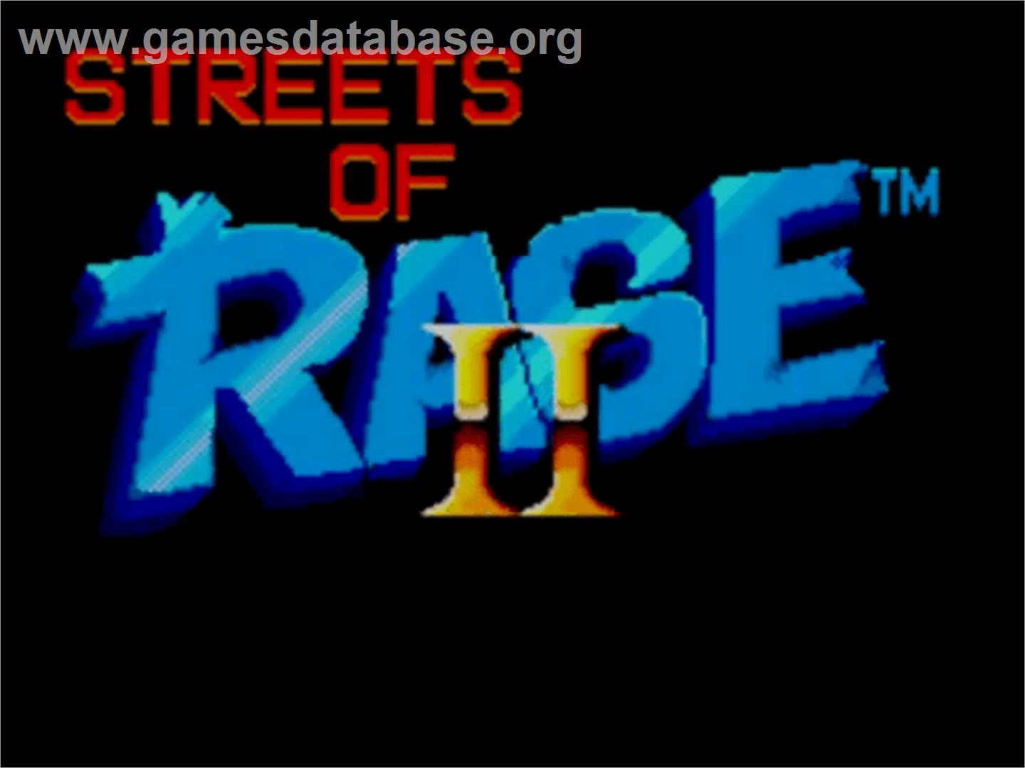 Streets of Rage 2 - Sega Master System - Artwork - Title Screen