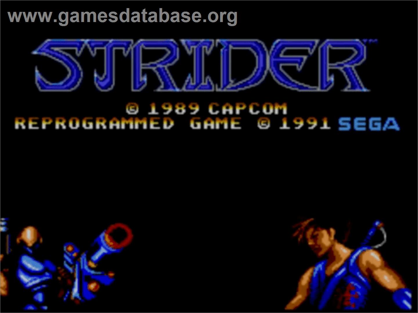 Strider - Sega Master System - Artwork - Title Screen