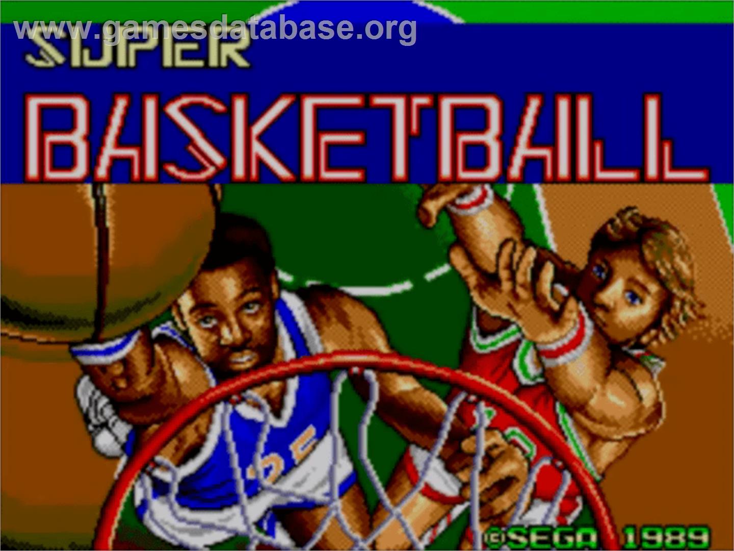 Super Basketball - Sega Master System - Artwork - Title Screen