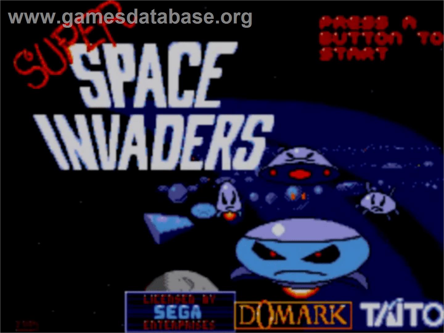 Super Space Invaders - Sega Master System - Artwork - Title Screen