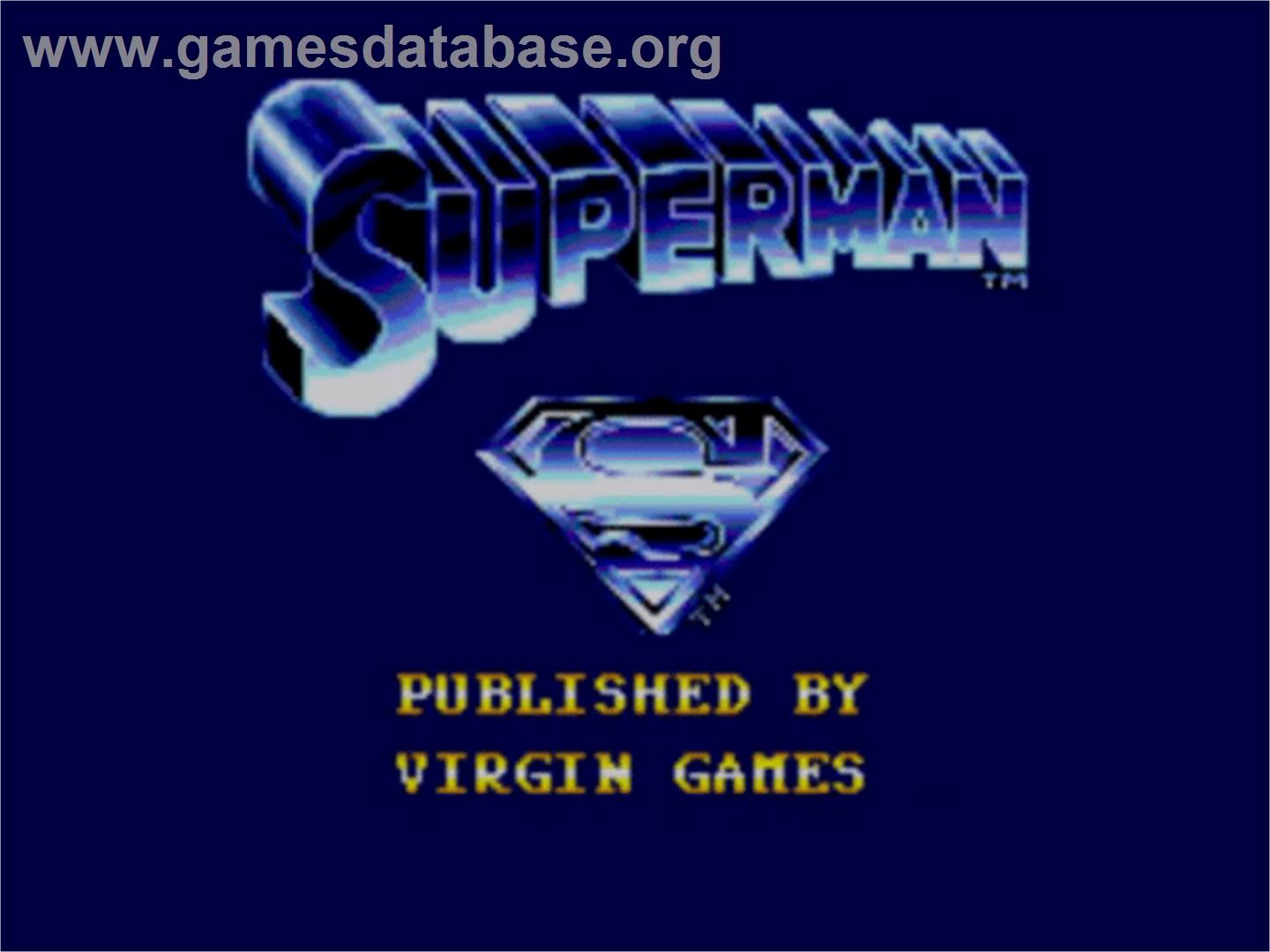 Superman - The Man Of Steel - Sega Master System - Artwork - Title Screen