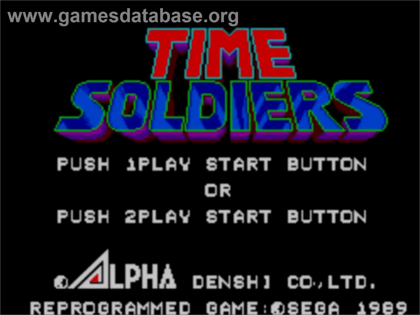 Time Soldiers - Sega Master System - Artwork - Title Screen