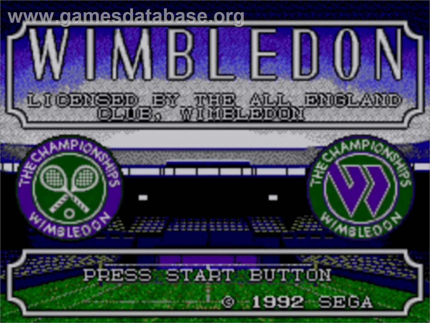 Wimbledon - Sega Master System - Artwork - Title Screen
