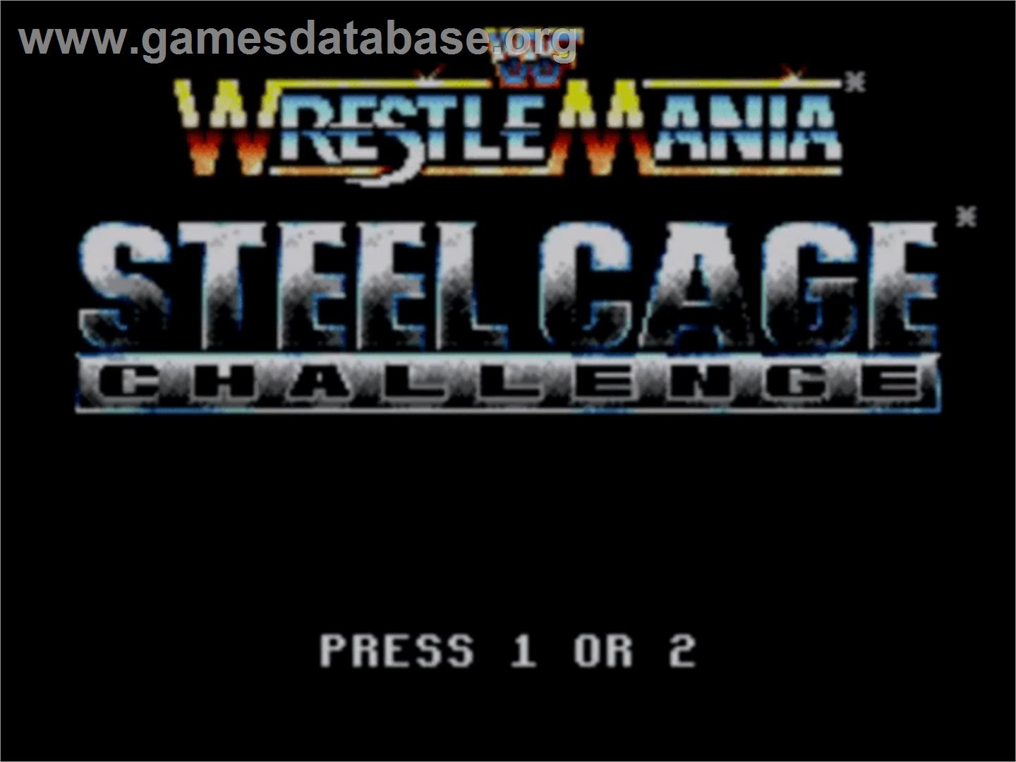 Wwf Wrestlemania - Steel Cage Challenge - Sega Master System - Artwork - Title Screen