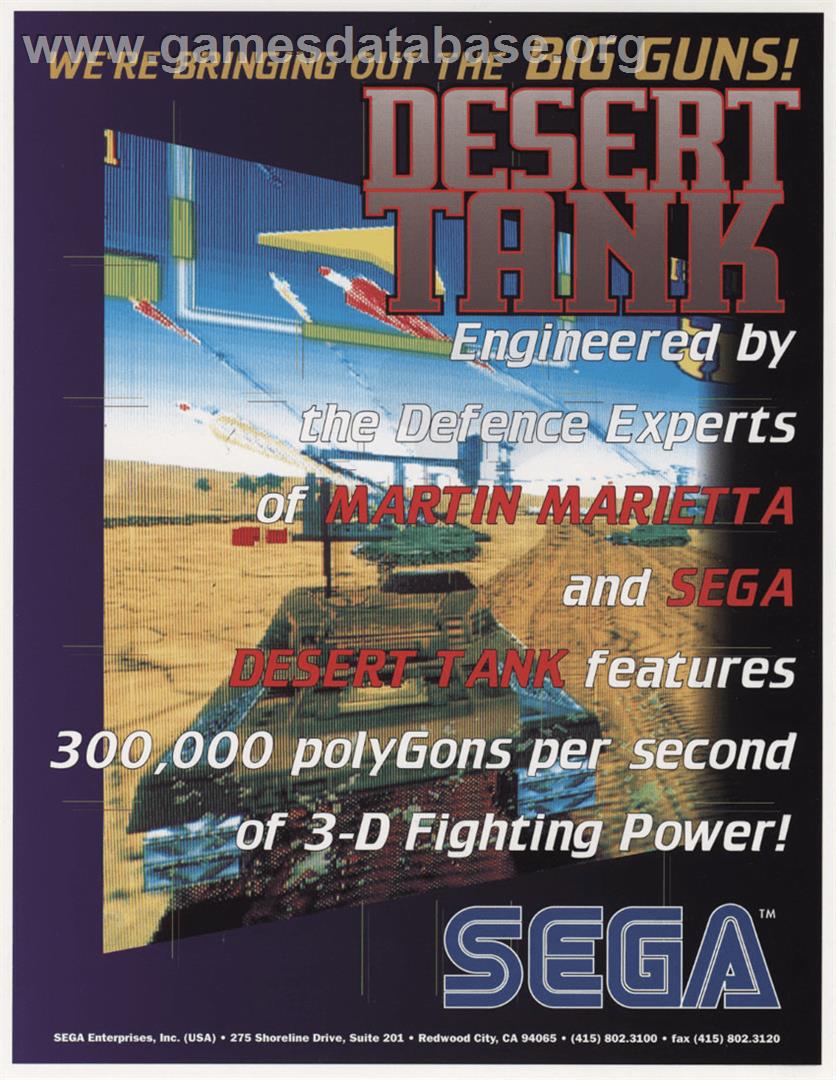 Desert Tank - Sega Model 2 - Artwork - Advert