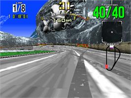 In game image of Daytona USA on the Sega Model 2.