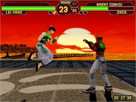 In game image of Dead or Alive on the Sega Model 2.