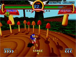 In game image of Sonic Championship on the Sega Model 2.