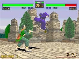 In game image of Virtua Fighter 2 on the Sega Model 2.