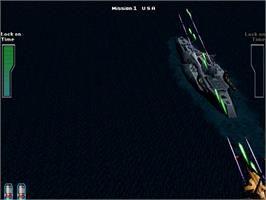 In game image of Zero Gunner on the Sega Model 2.