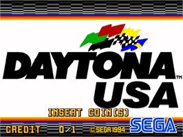 Title screen of Daytona USA on the Sega Model 2.