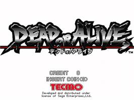 Title screen of Dead or Alive on the Sega Model 2.