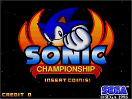Title screen of Sonic Championship on the Sega Model 2.