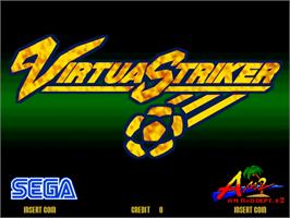 Title screen of Virtua Striker on the Sega Model 2.