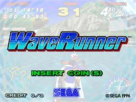 Title screen of Wave Runner on the Sega Model 2.