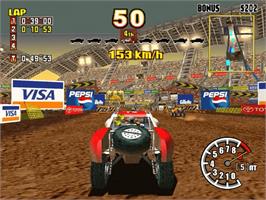 In game image of Dirt Devils on the Sega Model 3.