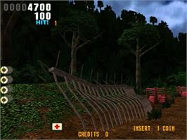 In game image of Lost World - Jurassic Park, The on the Sega Model 3.