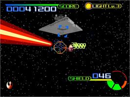 In game image of Star Wars Trilogy on the Sega Model 3.