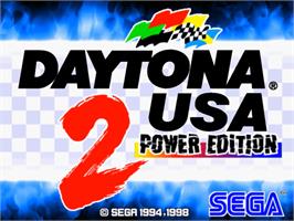 Title screen of Daytona Usa 2 - Power Edition on the Sega Model 3.