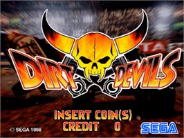 Title screen of Dirt Devils on the Sega Model 3.