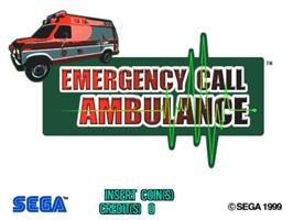 Title screen of Emergency Call Ambulance on the Sega Model 3.