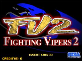 Title screen of Fighting Vipers 2 on the Sega Model 3.