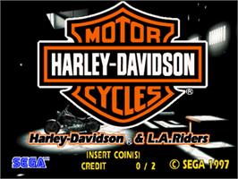 Title screen of Harley-davidson And L.a. Riders on the Sega Model 3.