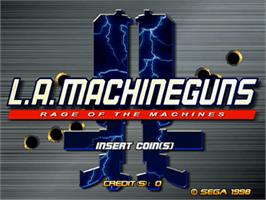 Title screen of L.a. Machineguns on the Sega Model 3.