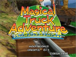 Title screen of Magical Truck Adventure on the Sega Model 3.