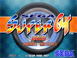 Title screen of Scud Race Plus on the Sega Model 3.