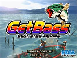 Title screen of Sega Bass Fishing on the Sega Model 3.