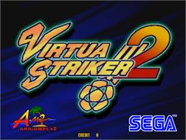 Title screen of Virtua Striker 2 on the Sega Model 3.