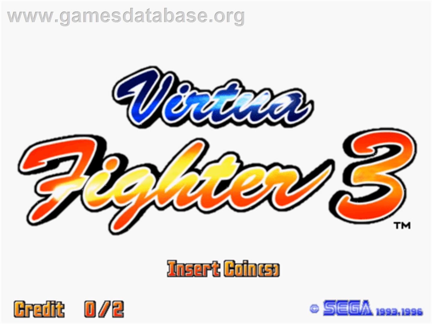 Virtua Fighter 3 - Sega Model 3 - Artwork - Title Screen