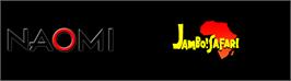 Arcade Cabinet Marquee for Jambo! Safari.