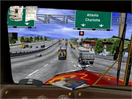 In game image of 18 Wheeler - American Pro Trucker on the Sega Naomi.