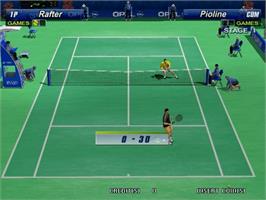 In game image of Virtua Tennis 2 on the Sega Naomi.