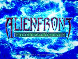 Title screen of Alienfront - Team Based Combat on the Sega Naomi.