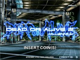 Title screen of Dead Or Alive 2 Millennium on the Sega Naomi.