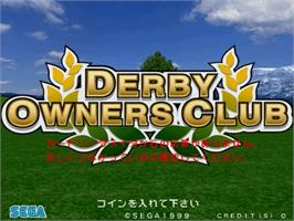 Title screen of Derby Owners Club on the Sega Naomi.